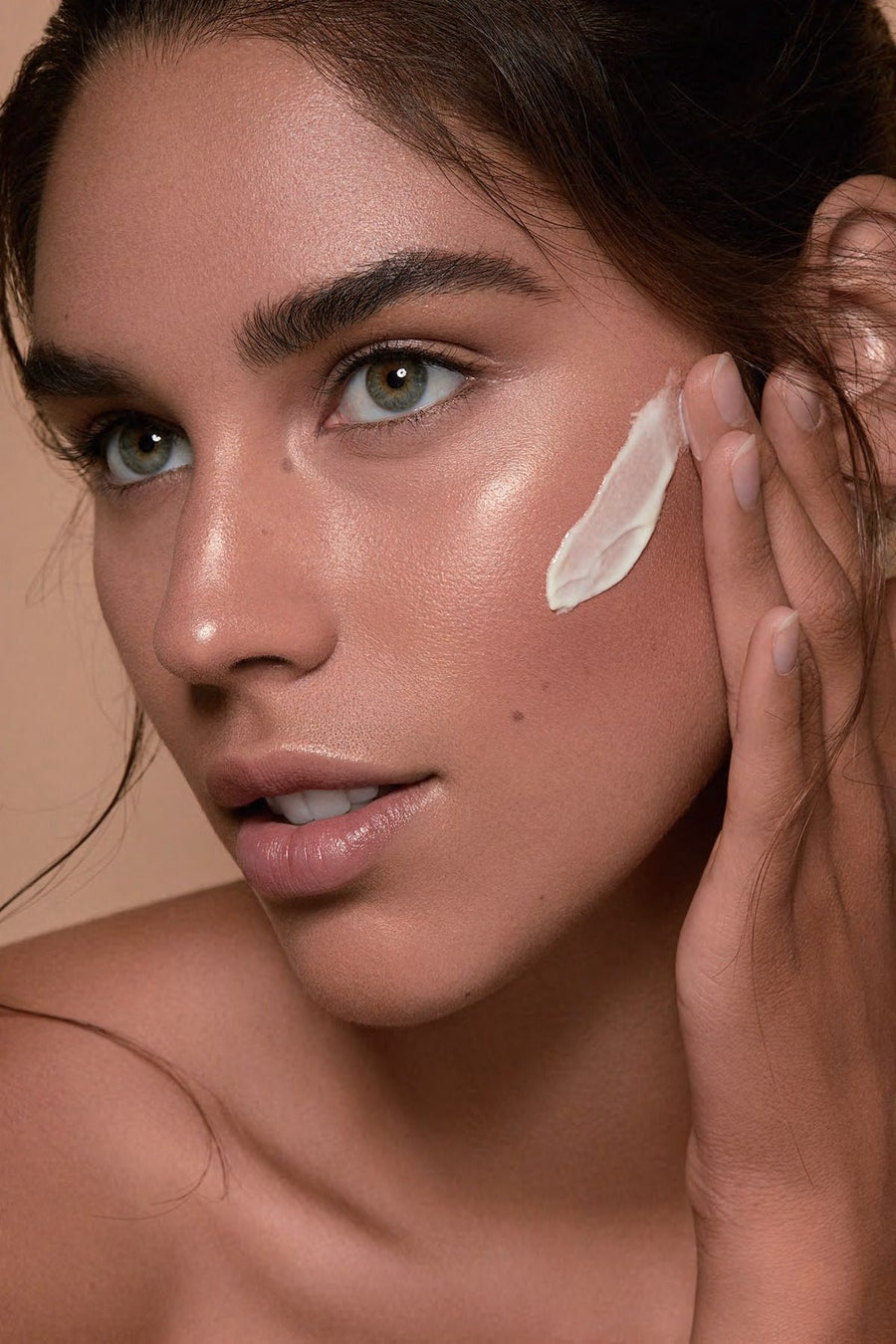 Cream applied to skin