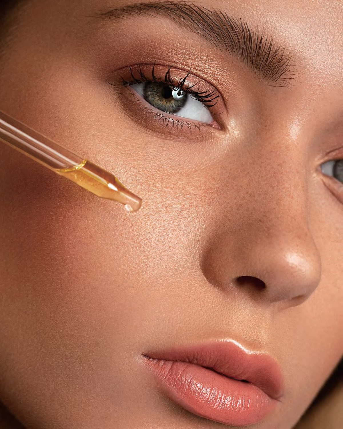 Serum texture on skin